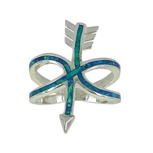 MONTANA SILVERSMITHS Any Which Way Arrow Opal Ring Size 7